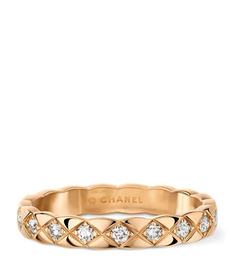 chanel bands|Chanel ring beige gold.